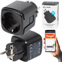 Таймер программист розетка WiFi розетка SMART TUYA ваттметр 16А черный