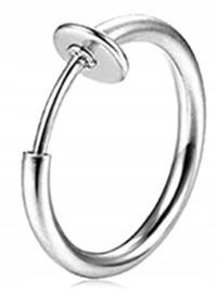Поддельные пирсинг поддельные Серьги Серебро для носа 10 мм хирургическая сталь