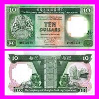 HONG KONG 10 DOLARÓW 1989 UNC Dziedzic67