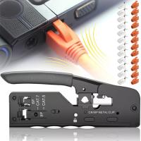 ZACISKARKA WTYKÓW PRZELOTOWYCH RJ45 KAT.5 KAT.6 KAT.6P KAT.7 PASS THROUGH