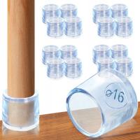 Nakładki na Nogi Krzesła Mebli przezroczyste Okrągłe Ochronne 16mm x16