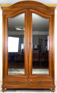 STYLOWA WYSOKA SZAFA LUDWIKOWSKA DWUDRZWIOWA LUDWIK FILIP ORZECHFRANCJA HA1