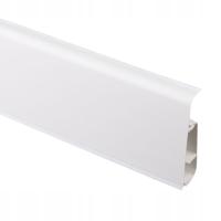 Плинтус ПВК Лимы 72мм / 2.5 м белый ровный, легкая установка