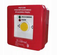 Przycisk ppoż. n/t 2 tory prądowe 12A R-Z samoczynny diody czerw/ziel 230V