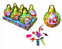 Bombka WESOŁYCH ŚWIĄT plastikowe 6szt 35g