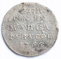 Półzłotek (2 grosze srebrne), 1766 FS, Warszawa