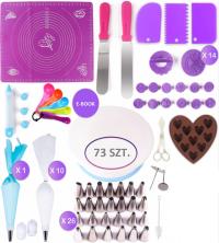 Zestaw dekoratorski do lukrowania babki mazurka Wielkanocne wypieki 73 el.