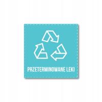 Naklejka recykling PRZETERMINOWANE LEKI 15cm