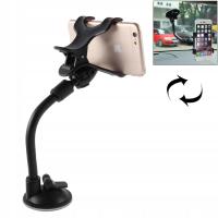 360 Degree Rotation Suction Cup Car Holder / Desktop Stand Black