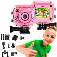 Kids Camera H18 Różowa 1080P 30fps IP68 Extralink
