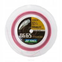 Naciąg do badmintona Yonex BG 65 Titanium ze szpuli różowy