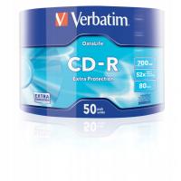 Компакт-диск Verbatim CD-R 52x 700MB 50шт. Spindle Extra Protection Wrap 43787