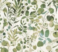 Tapeta winylowa na flizelinie zmywalna ścienna liście zielone matowa 53 cm