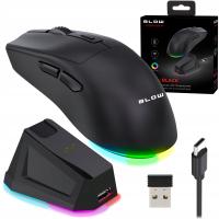 MYSZ OPTYCZNA BLOW ADRENALINE OMEGA CZARNA STACJA ŁADUJĄCA GAMINGOWA USB