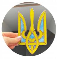 Witrażowy tryzub – symbol narodowy Ukrainy