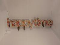 Wieszak ozdobny dewniany, decoupage, na klucze