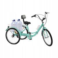 24-calowy składany rower trójkołowy z uchwytem na kubek i reflektorem