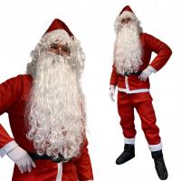 НАРЯД САНТЫ С МЕГА ГУСТОЙ И ДЛИННОЙ БОРОДОЙ И ПЕРЧАТКАМИ