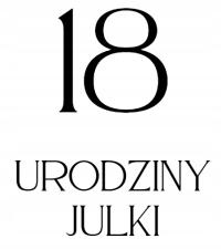 Naklejka na osiemnastkę 18 urodziny + imię 47 cm na ściankę balonową koło