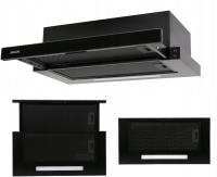 OKAP kuchenny podszafkowy CORONA 2 60CM TELESKOPOWY LED cichy czarny filtr