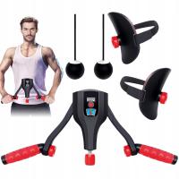 TRAINER Z LICZENIEM 10-60KG TRENAŻER Z PASKAMI NA NOGI CZARNO-CZERWONY