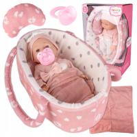 LALKA BOBAS DZIDZIUŚ NOSIDEŁKO KOC + AKCESORIA PREZENT DLA DZIEWCZYNKI 3+