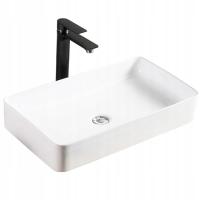 UMYWALKA NABLATOWA PROSTOKĄTNA DUŻA REA DENIS BIAŁA NA BLAT