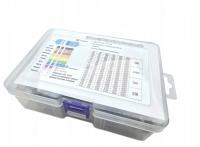 REZYSTORY ZESTAW 0,5W 1300 SZT.130 WATROŚCI PO 10 SZT 1% OD 1 OHM DO 2.2 M
