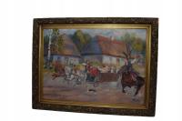 Ежи Коссак - Краковская Свадьба-Польский Старый Картина Маслом