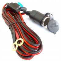 Гнездо прикуривателя с предохранителем 15а разъемы 8,4 мм 12В 24В 16AWG 3м.