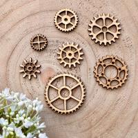 Trybiki KOŁA ZĘBATE zegara Sklejka 7 sztuk MIX dekory