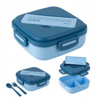 Ланчбокс с отделениями для завтрака со столовыми приборами 1100ML KITE