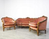 Набор мебели для гостиной стильная мебель бержера Луи плюш диван 2 кресла