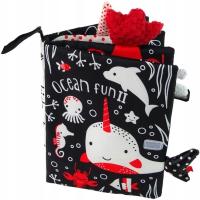 Książeczka sensoryczna dotykowa kontrastowa miękka