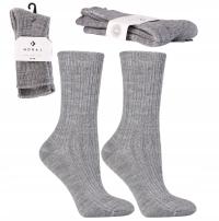 3x Ciepłe skarpety damskie termo bezuciskowe błyszczące 3PAK Moraj