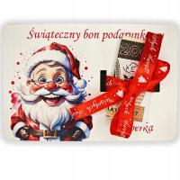 Świąteczny bon podarunkowy personalizowany Prezent na święta Bon pieniądze