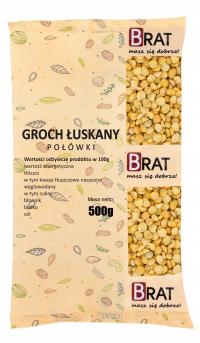 GROCH ŁUSKANY POŁÓWKI 500g Łuszczony żółty ziarno grochu