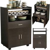 SZAFKA WÓZEK KUCHENNY KOMODA STÓŁ REGAŁ NOWOCZESNY MOBILNY NA KÓŁKACH LOFT