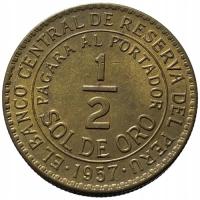 44763. Peru - 1/2 sola - 1957r.