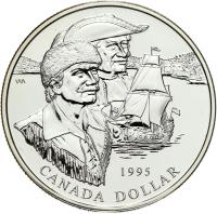 Kanada. 1 dolar 1995, 325 rocznica - Kompania Zatoki Hudsona – SREBRO