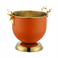 Wiaderko na lód Wiaderko na wino Multiuse Pojemnik na kostki lodu o dużej pojemności pomarańczowy