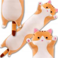 Талисман мягкая игрушка подушка мягкая игрушка длинный кот коричневый 70 см