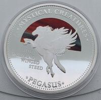 1$ 2009 Cook Islands Mystical Creatures Pegasu Unikatowa moneta Ag proof M2