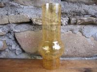 Miodowy Kominek/Klosz_SZKŁO MROŻONE_lampa naftowa_ mont.70 mm