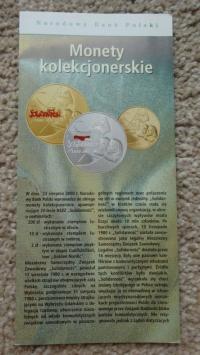 Folder 10 zł 2000,20 LAT SOLIDARNOŚCI,stan I