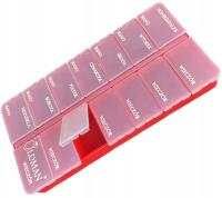 POJEMNIK ORGANIZER NA LEKI LEKARSTWA PIGUŁKI LEKI TYGODNIOWY OLDMAN 7/2