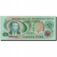 Banknot, Filipiny, 5 Piso, Undated (1974-85), KM:1