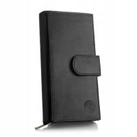 Женский кожаный кошелек Betlewski черный большой RFID в подарочной коробке