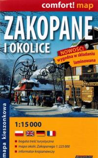 ZAKOPANE I OKOLICE MAPA LAMINOWANA PLAN MIASTA EX