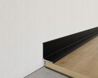 Минималистичный алюминиевый плинтус LPK20 9011 матовый черный 2,9 м